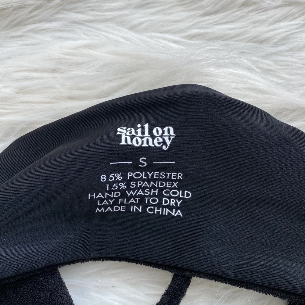 Sail On Honey | Terry Cloth One Shoulder Bikini Top